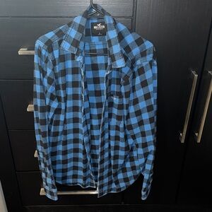 Hollister Checkered Blue and Black Shirt